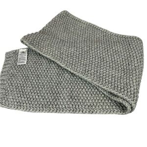 GAP Gray Wool Alpaca Blend Knit Scarf